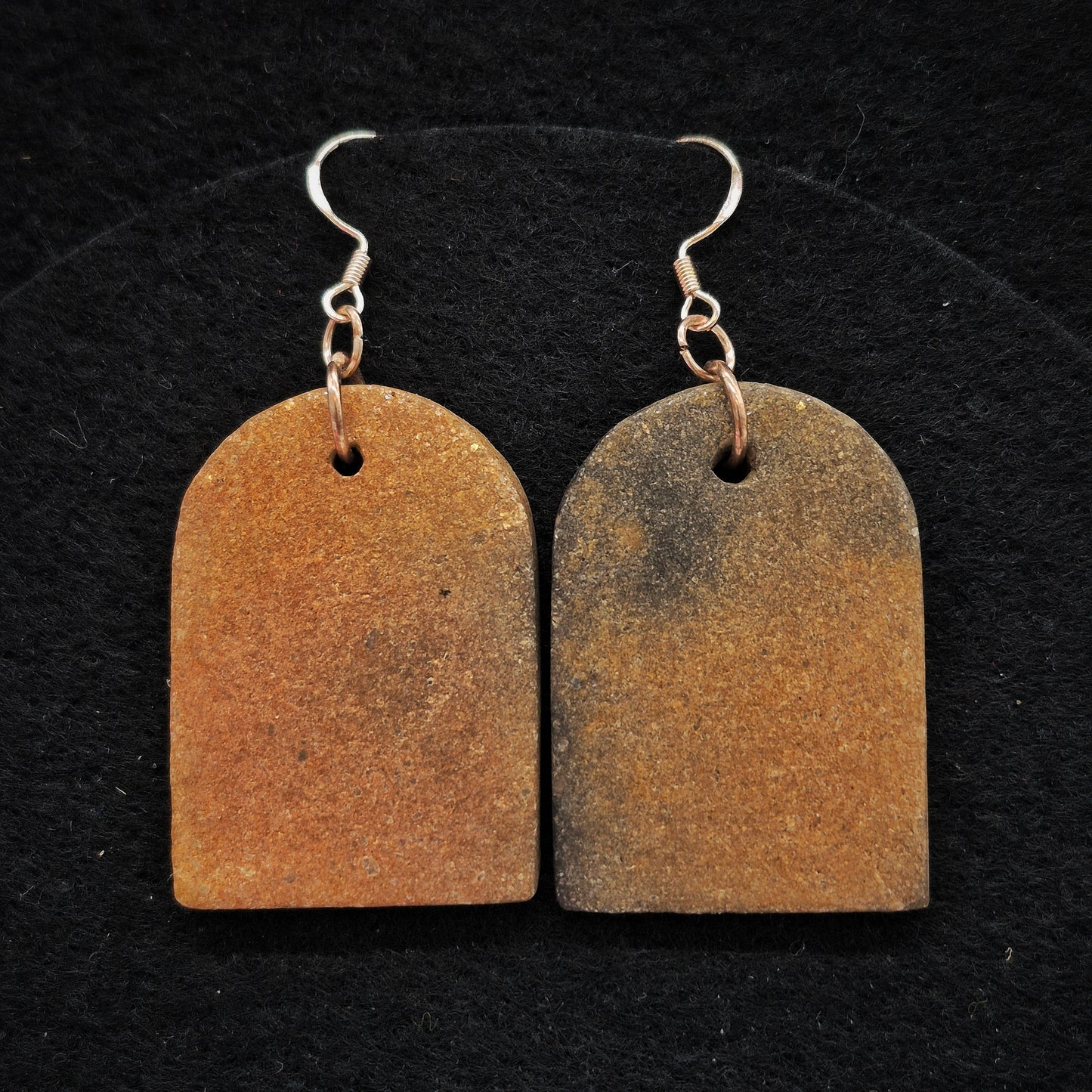 Mary North ~ Micaceous Clay Earrings 1 1/2" x 1"