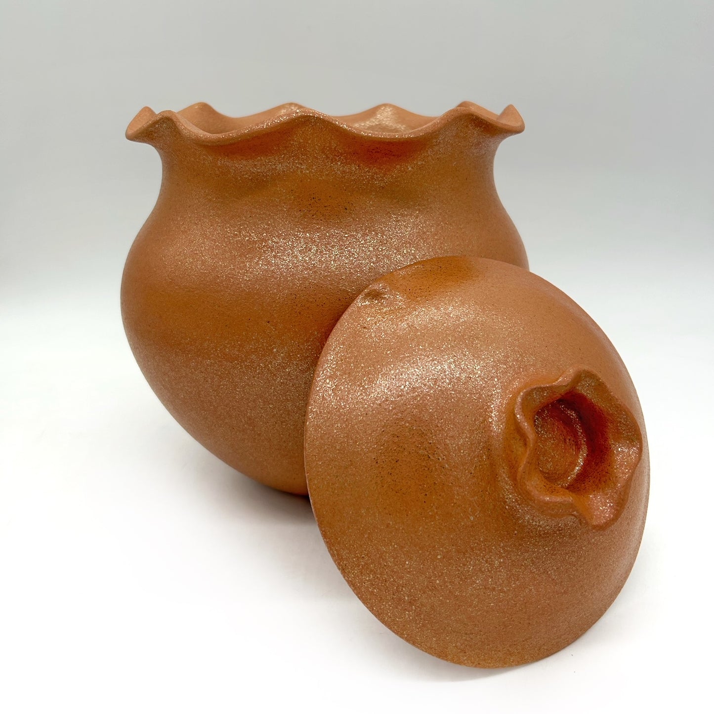 Andrea Byers ~ 6 Quart Mica Tall Bean pot, 10 1/4" x 9 3/4" x 9 3/4"