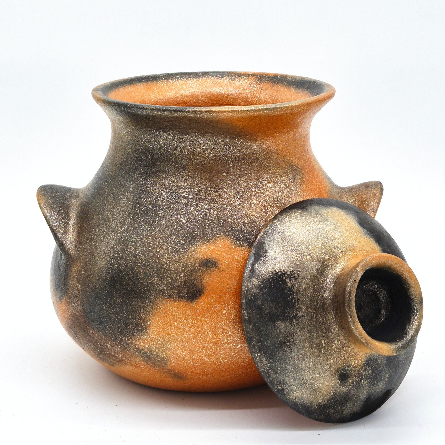 Ayeen Telopa ~ 2 1/2 Quart Traditional Bean Pot with Lid, 8" x 7 1/2" x 7 3/4"