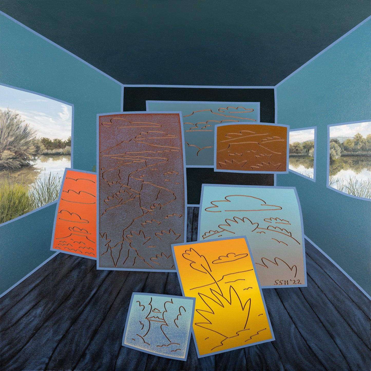 Sean Hudson ~ Bosque Room with Living Desert Paintings