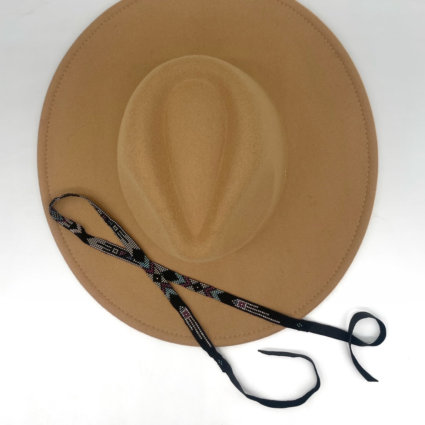 Camille Moss ~ Beaded Hat Band, 24" x 5/8"