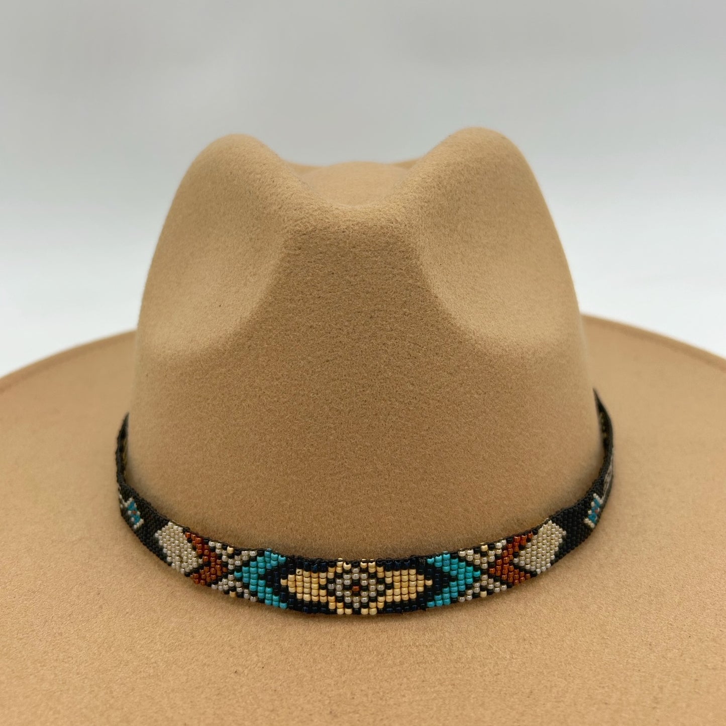 Camille Moss ~ Beaded Hat Band, 24" x 5/8"