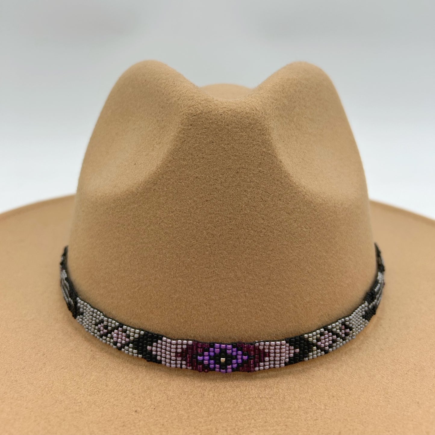 Camille Moss ~ Beaded Hat Band, 24" x 5/8"