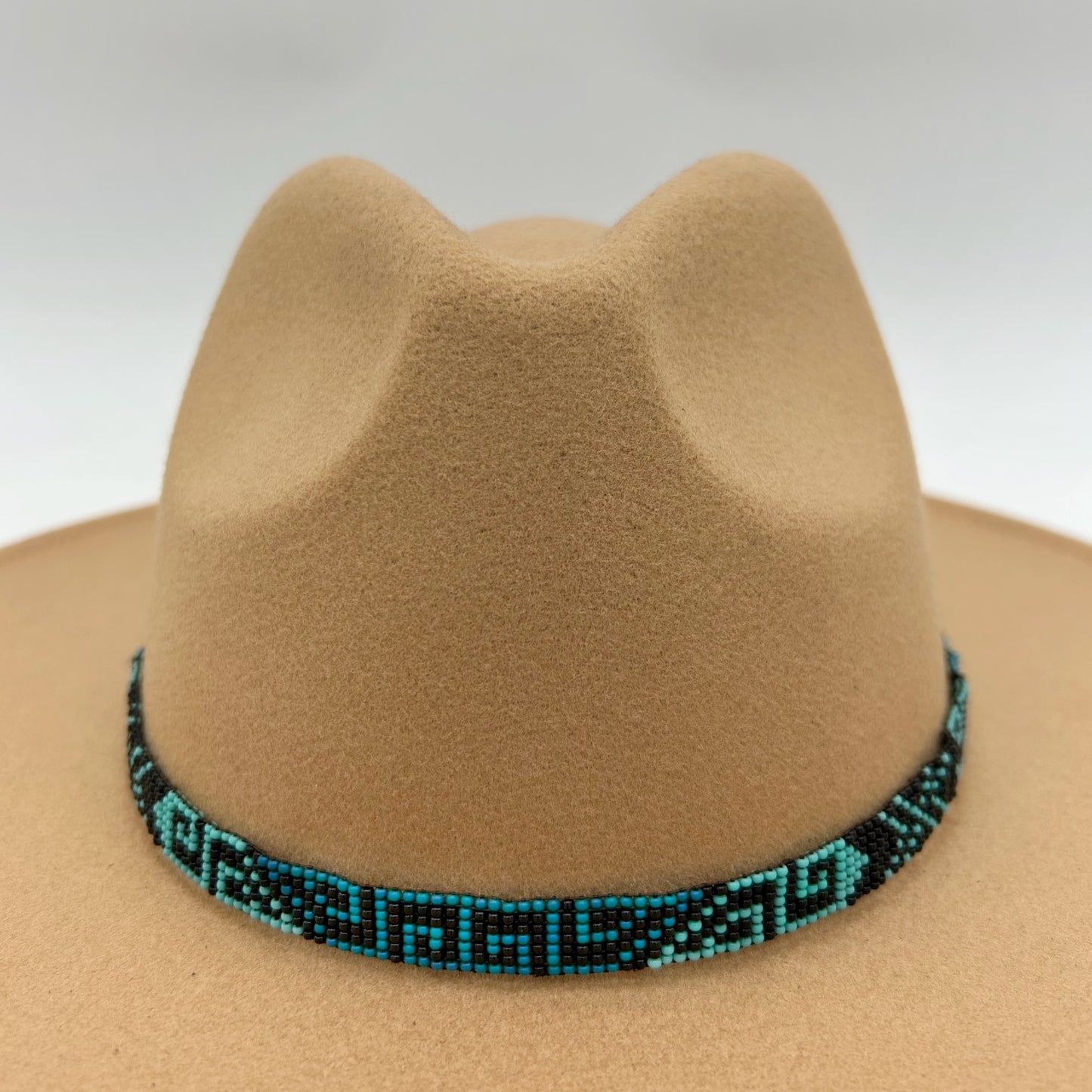 Camille Moss ~ Beaded Hat Band, Roman motiff, 21 3/4" x 1/2"