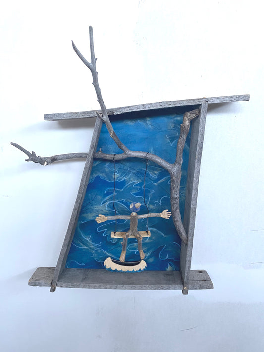 Chris Olson ~ Flying Tableau In collaboration with Gwyn Madeen, 22" x 20" x 11"