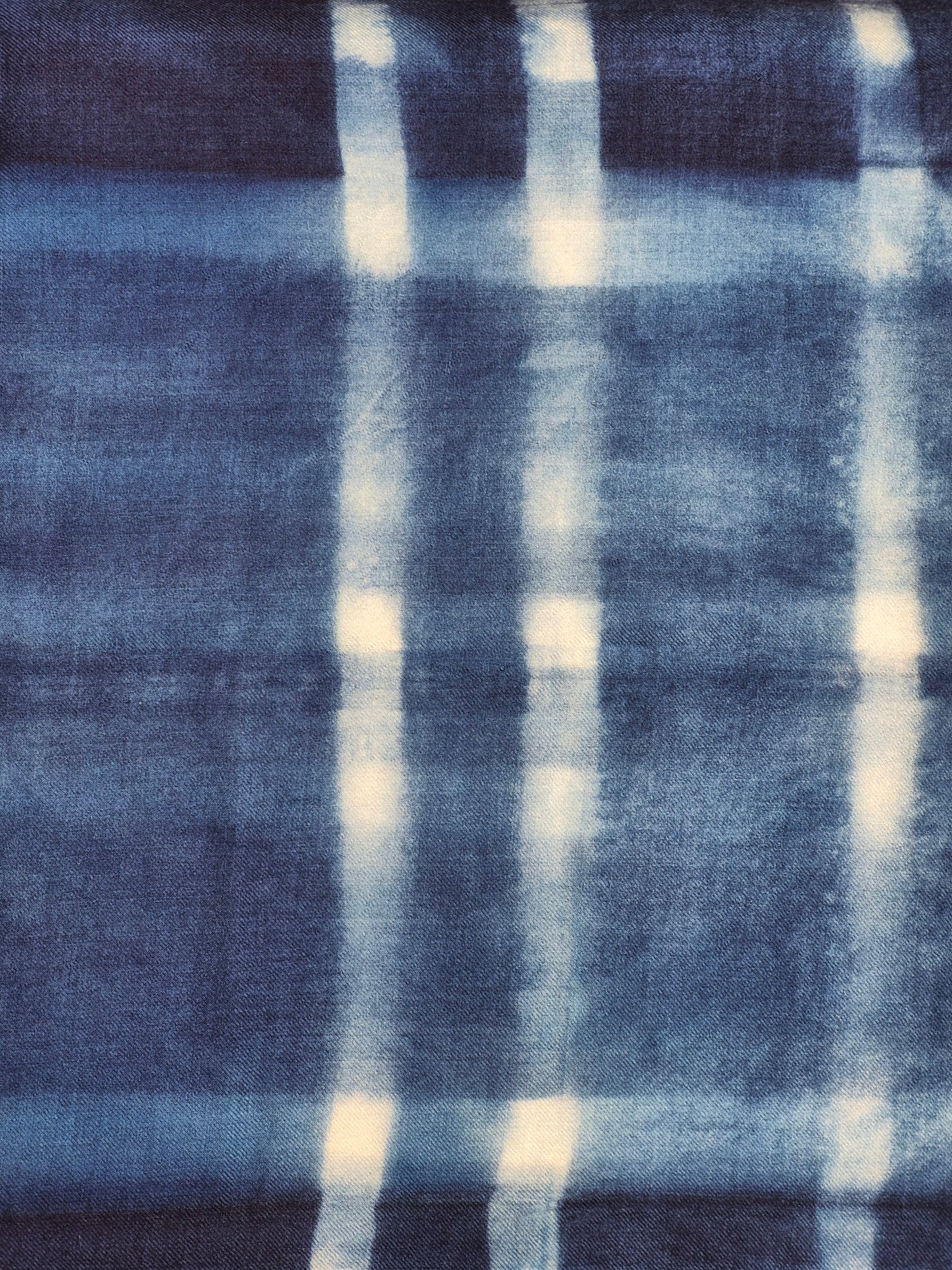 David Mendoza ~ Indigo Pashmina Shawl, 24” x 80”