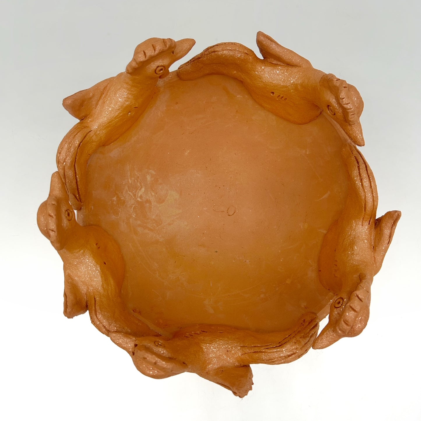 Irene Aguilar ~ Ceramic Rooster Bowl, 8 1/2" x 10" x 9 1/2"
