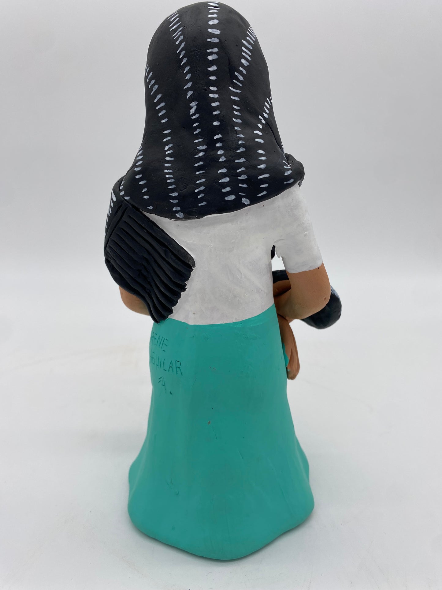 Irene Aguilar~ Mujer Con Guajolote 8 3/4" x 4 1/2" x 4"