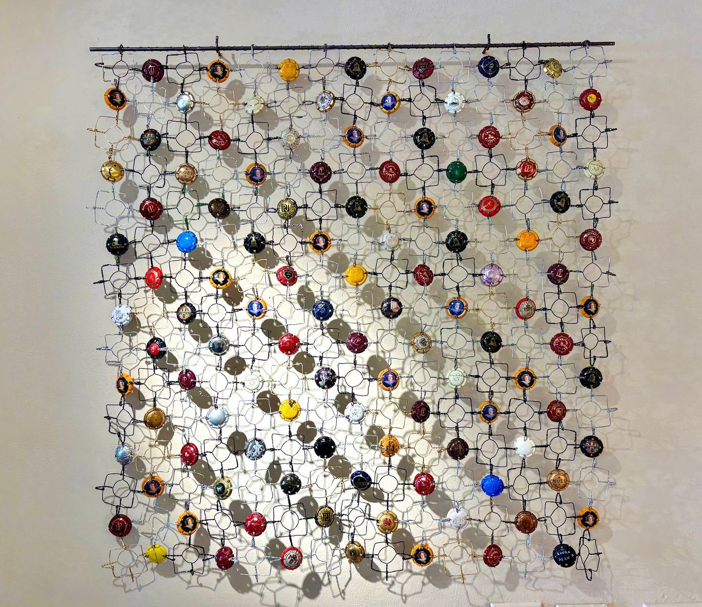 Laura Dean ~ Bubbles, Wall hanging 28" x 26 1/2" x 1"