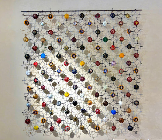 Laura Dean ~ Bubbles, Wall hanging 28" x 26 1/2" x 1"