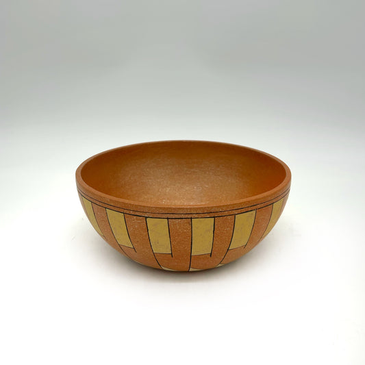 Lorenzo Mendez ~  1 3/4 Quart Painted Cazuela Bowl, 3 1/8" x 7 3/4 x 7 3/4"
