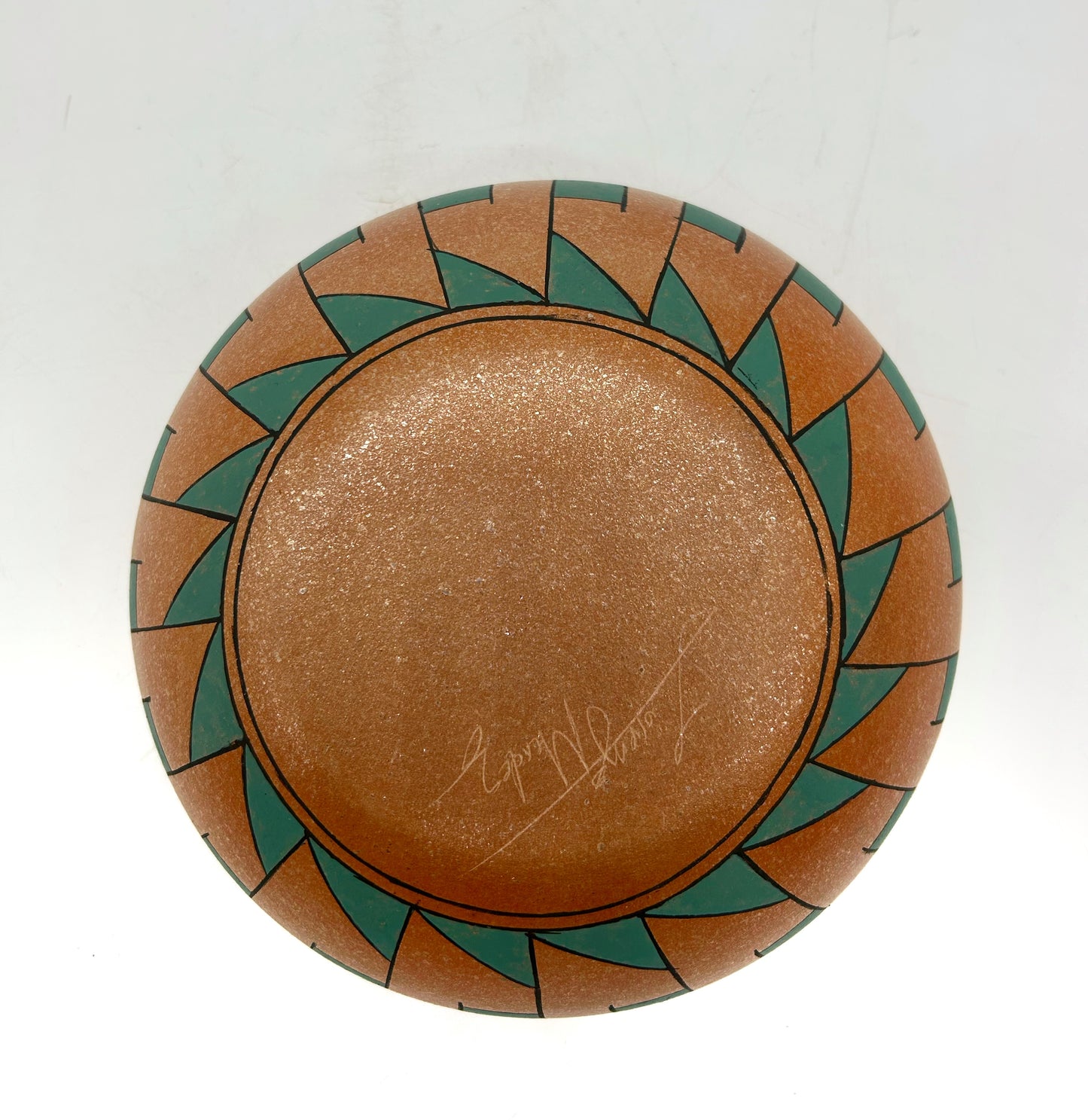 Lorenzo Mendez ~  1 3/4 Quart Painted Cazuela Bowl, 3" x 8 x 8"