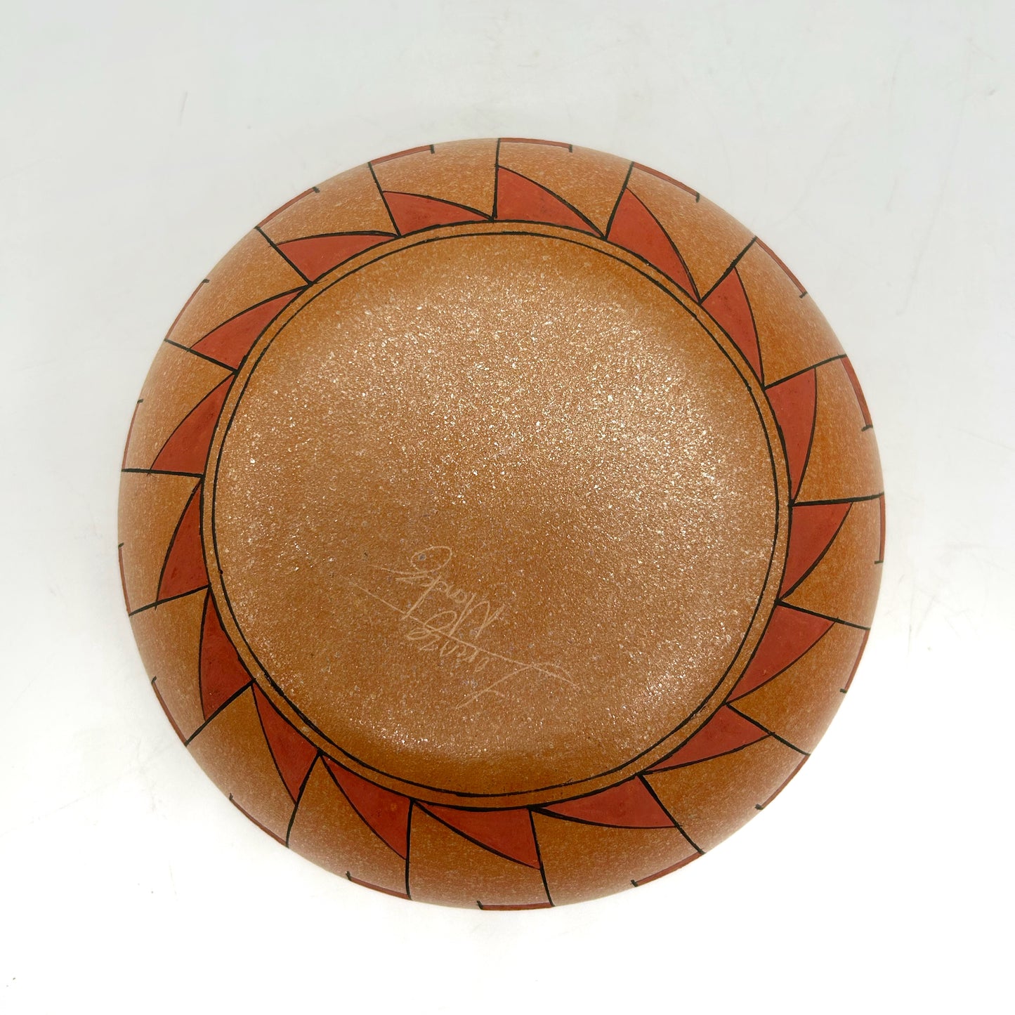 Lorenzo Mendez ~  1 3/4 Quart Painted Cazuela Bowl, 3" x 7 3/4 x 7 3/4"