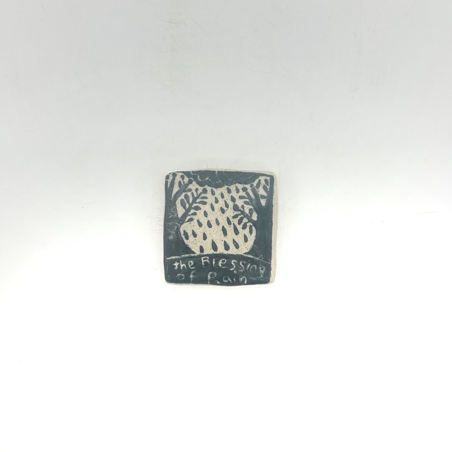 Lisa Smith ~ "Blessing Rain" Tile, small 1 3/4" x 1 3/4" x 3/8"