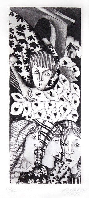 Leovigildo Martinez~ Vendedores 1997, 17 1/2" x 10 3/4"