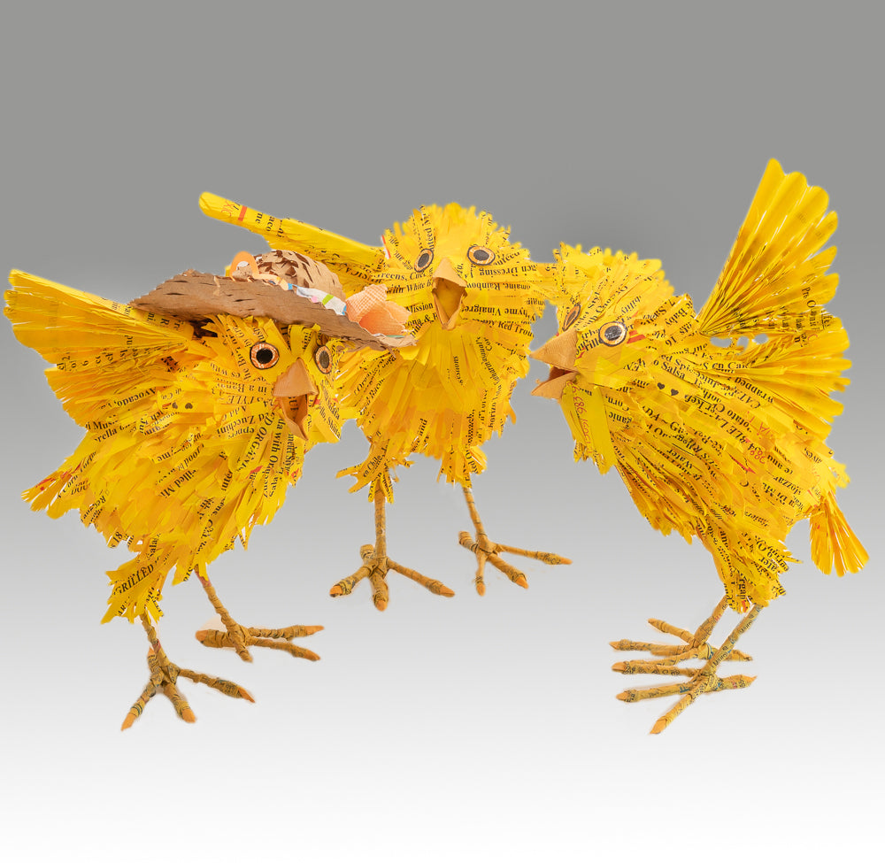 Rick Phelps ~ Yellow Spring Chick, 9" x 8" x 8"