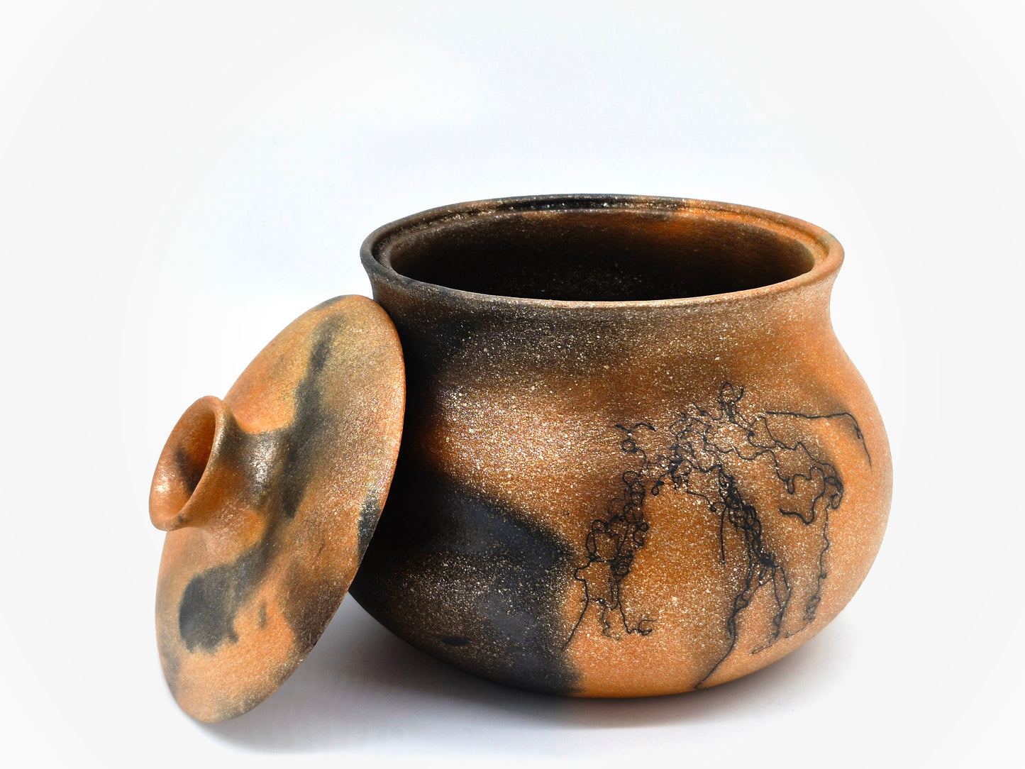 Rhonda Avidon ~ 4 Quart Mica Bean Pot, 9" x 9" x 7 1/2"