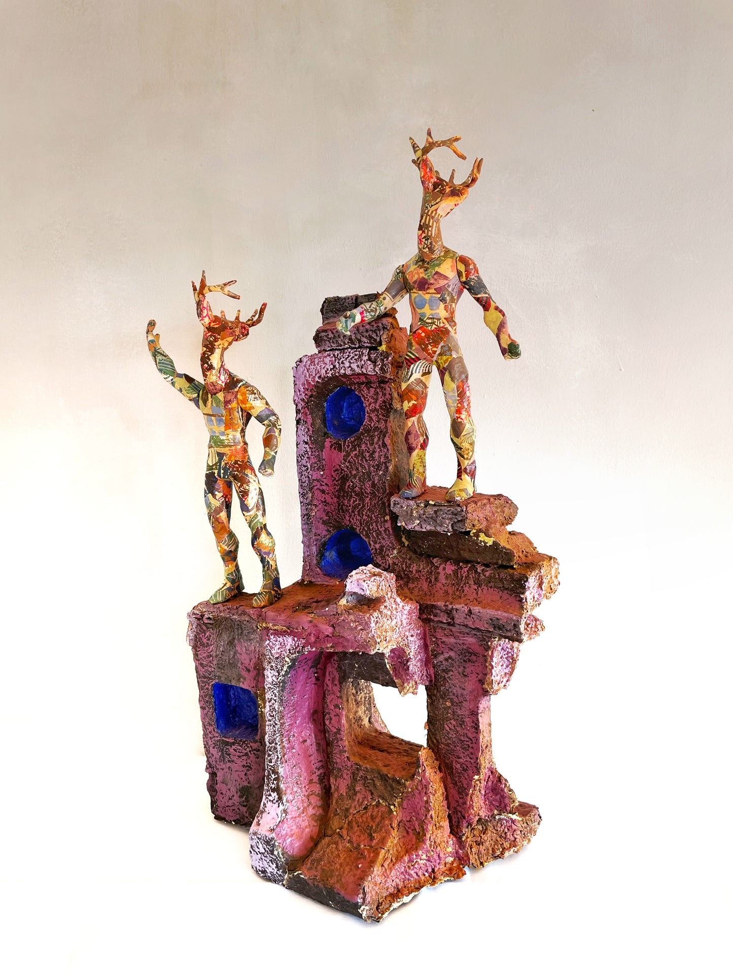Rick Phelps ~ Deer Dancers Watching the Dawn, 30 1/2" x 18" x 12"
