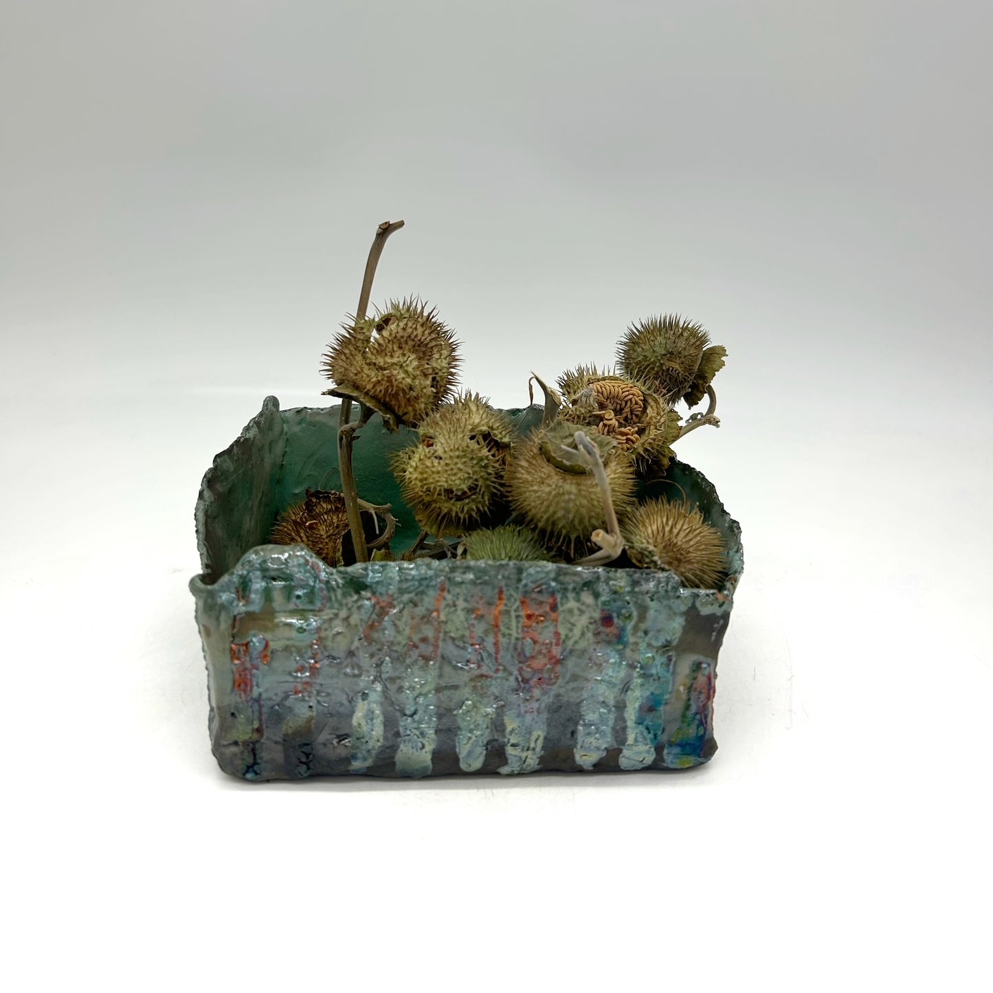Suzanne Vilmain ~ "Basket of Spikes", 3 3/8" x 7 1/2" x 5 1/2"