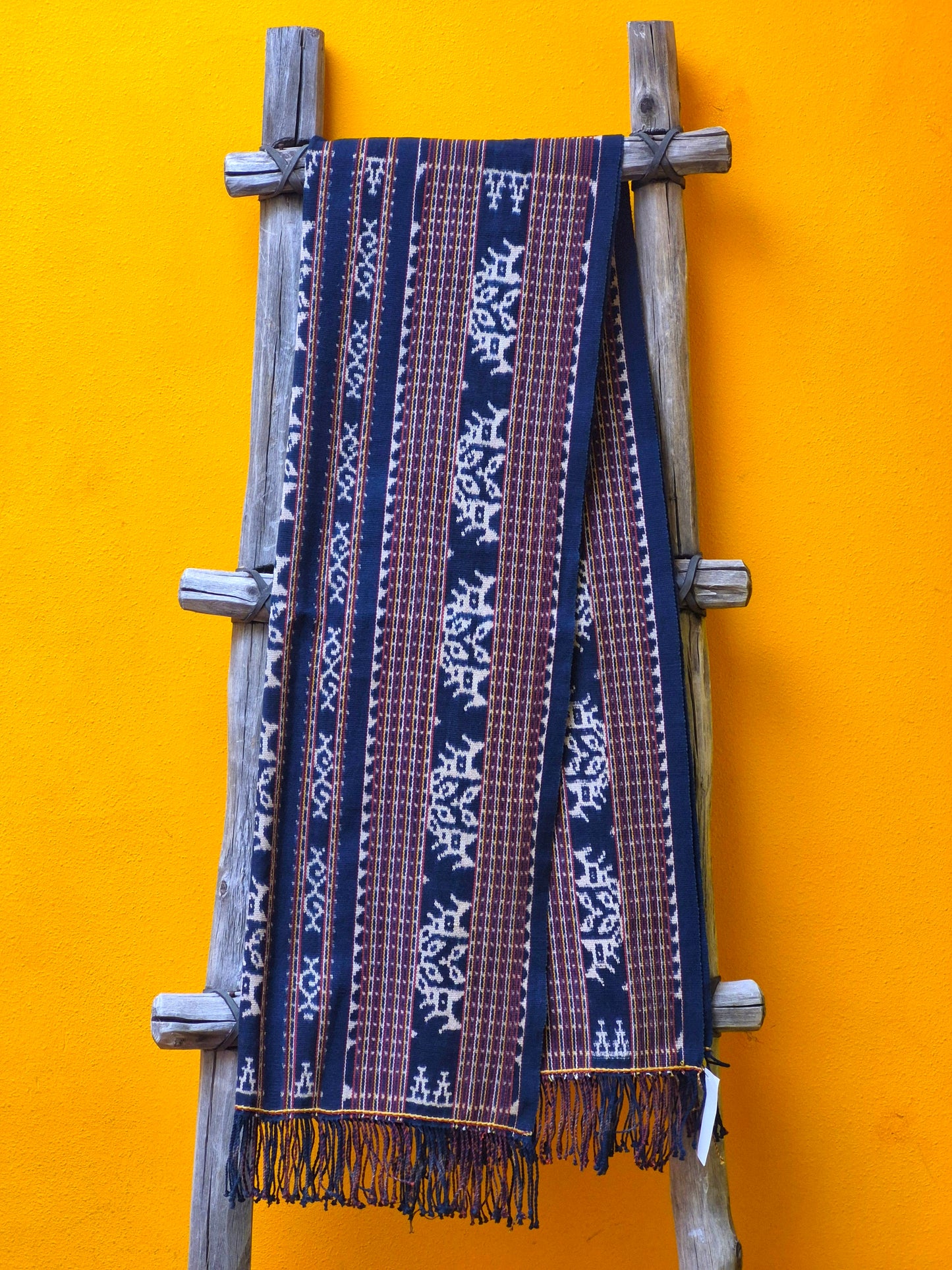 Threads of Life ~ Hand Woven Natural Dye Ikat 63" x 20"