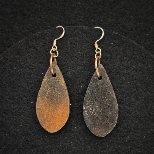 Mary Elaine ~ Micaceous Clay Earrings 1 1/2" x 3/4"
