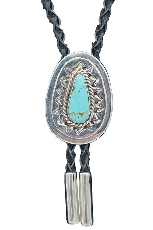 Navajo Turquoise & Sterling Silver Bolo Tie