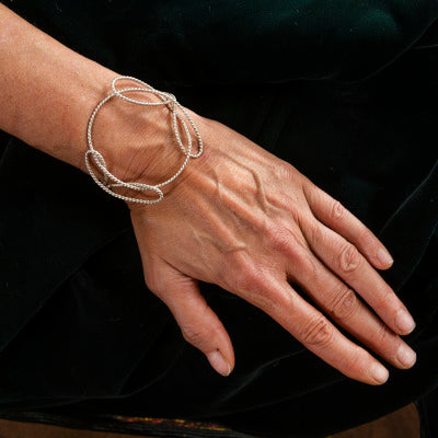 Mary Buck ~ Lasso Bracelet, Sterling Silver, 2 1/2" x 3 1/2"