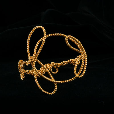 Mary Buck ~ Lasso Bracelet, Gold Plate, 2 1/2" x 3 1/2"