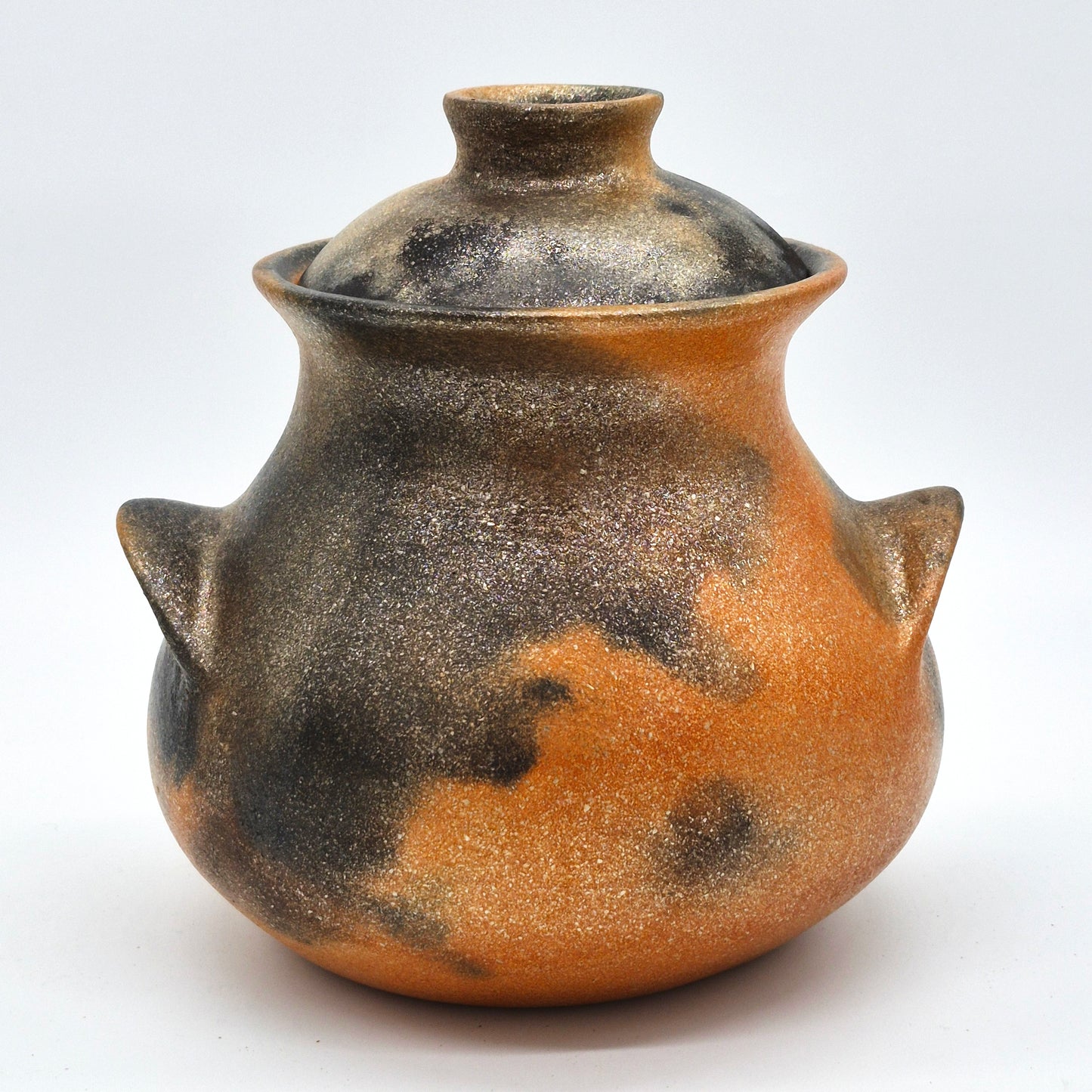 Ayeen Telopa ~ 2 1/2 Quart Traditional Bean Pot with Lid, 8" x 7 1/2" x 7 3/4"