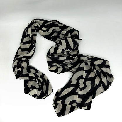 David Mendoza ~ Hand Blocked Indigo Batik Scarf, 20" x 78"