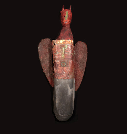 Bill Skrips ~ "Yo (Devil)" Wall hanging, 19.5" x 8.5" x 2.25"
