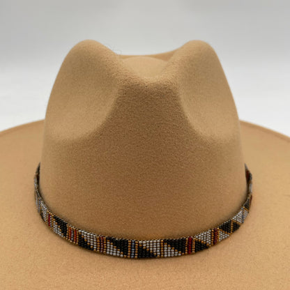 Camille Moss ~ Beaded Hat Band, 22" x 1/2 "