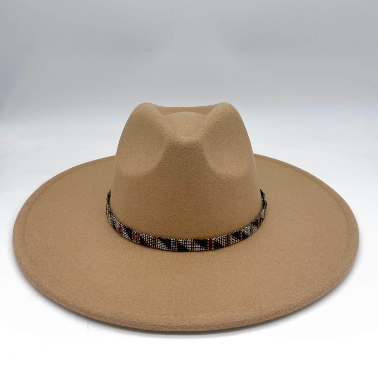 Camille Moss ~ Beaded Hat Band, 22" x 1/2 "