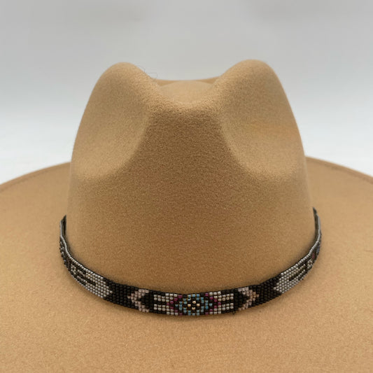 Camille Moss ~ Beaded Hat Band, 24" x 5/8"