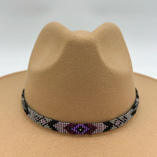 Camille Moss ~ Beaded Hat Band, 24" x 5/8"