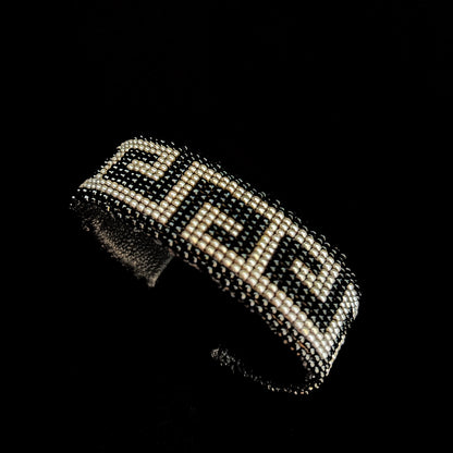 Camille Moss ~ Beaded Cuff, 7" x 2 3/4"