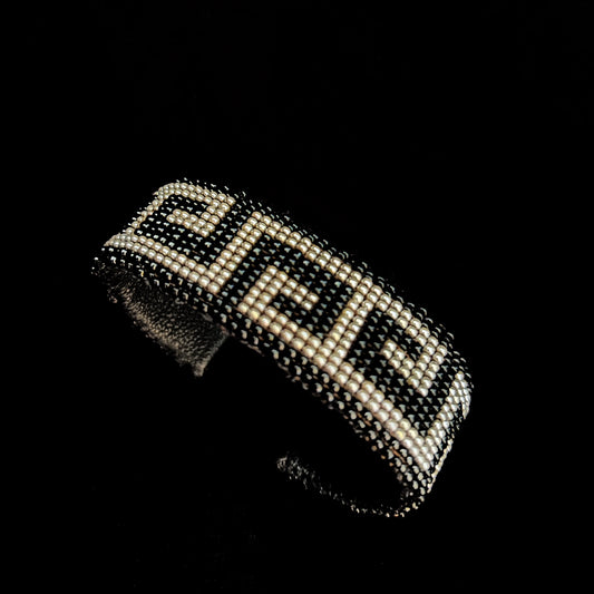 Camille Moss ~ Beaded Cuff, 7" x 2 3/4"