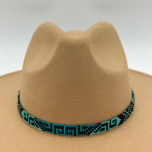 Camille Moss ~ Beaded Hat Band, Roman motiff, 21 3/4" x 1/2"