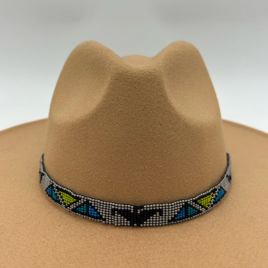 Camille Moss ~ Beaded Hat Band, Thunderbird design, 24 1/2" x 1/2"