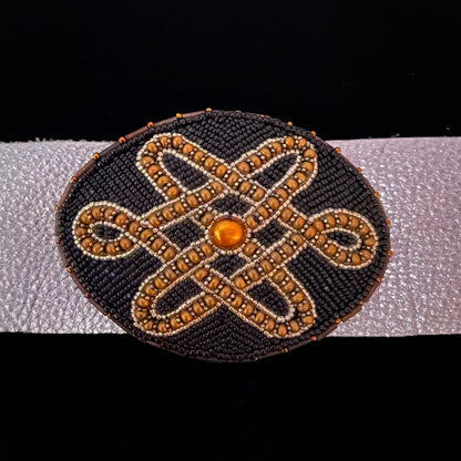 Camille Moss ~ Celtic Design Belt Buckle, 4" x 2 1/2"