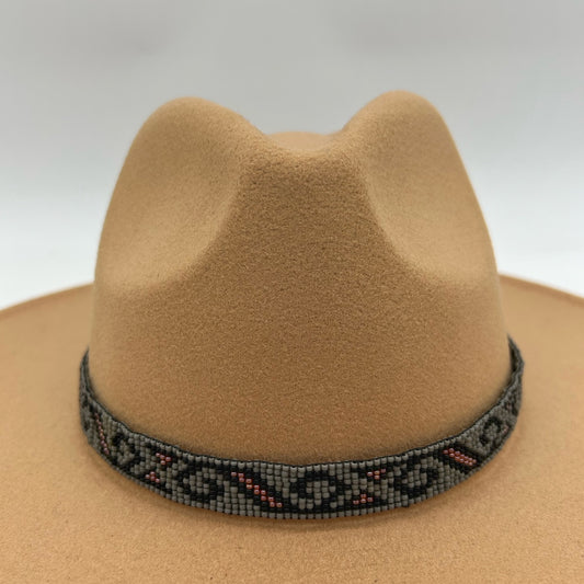 Camille Moss ~ Beaded Hat Band, 24" x 5/8"