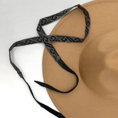 Camille Moss ~ Beaded Hat Band, 24" x 5/8"