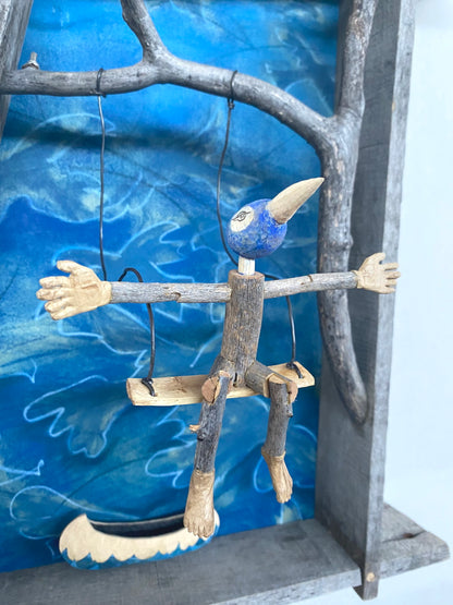 Chris Olson ~ Flying Tableau In collaboration with Gwyn Madeen, 22" x 20" x 11"