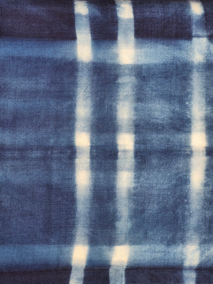 David Mendoza ~ Indigo Pashmina Shawl, 24” x 80”