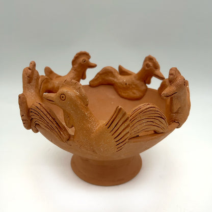 Irene Aguilar ~ Ceramic Rooster Bowl, 8 1/2" x 10" x 9 1/2"