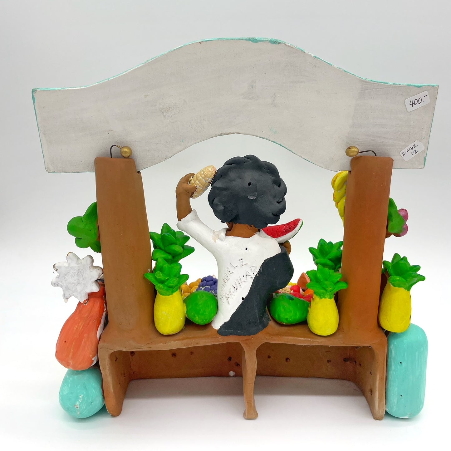 Irene Aguilar ~ Fruteria ~ Ceramic Fruit Market, 11 1/2" x 12" x 5 1/2"