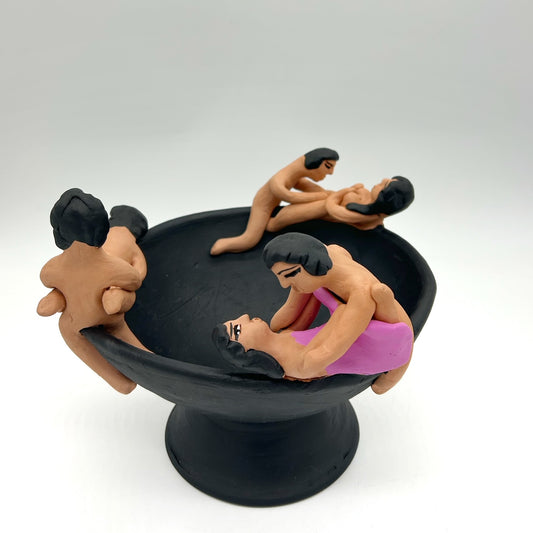 Irene Aguilar ~ Ceramic Bowl, 9" x 11 1/4 x 11 1/4"