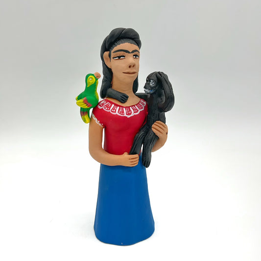 Irene Aguilar ~ Mujer con Mono, 9" x 3 1/2" x 2 1/2"