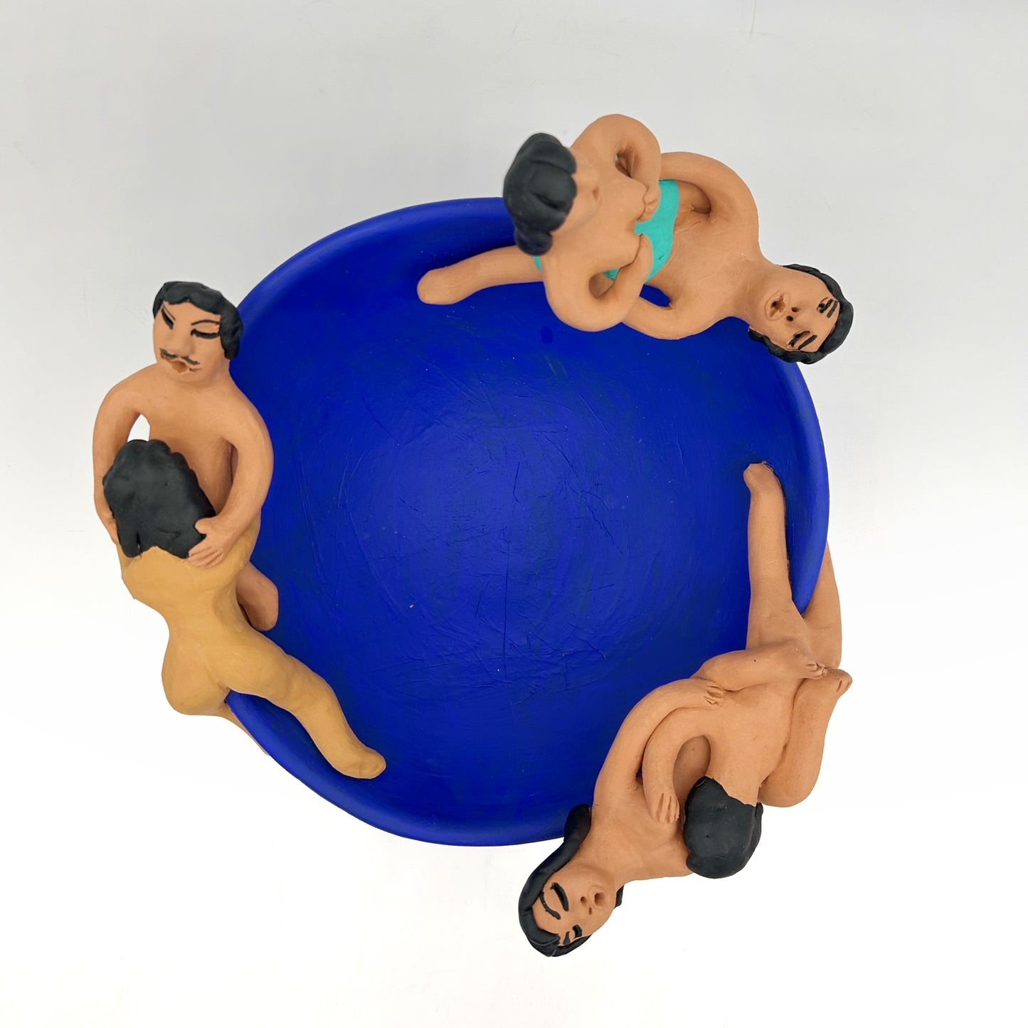 Irene Aguilar ~ Ceramic Sex Bowl, 8 3/4" x 10" x 10"