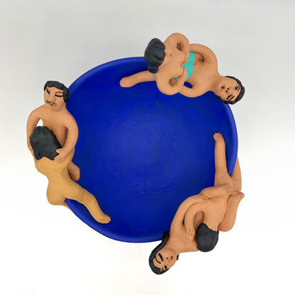 Irene Aguilar ~ Ceramic Sex Bowl, 8 3/4" x 10" x 10"